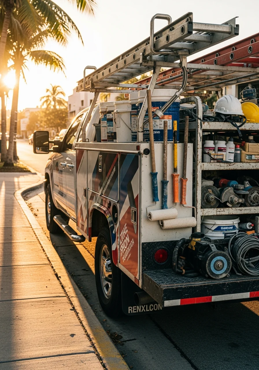 Florida delivery team with truck loaded for routes across South Florida, Central Florida, and Panhandle regions.