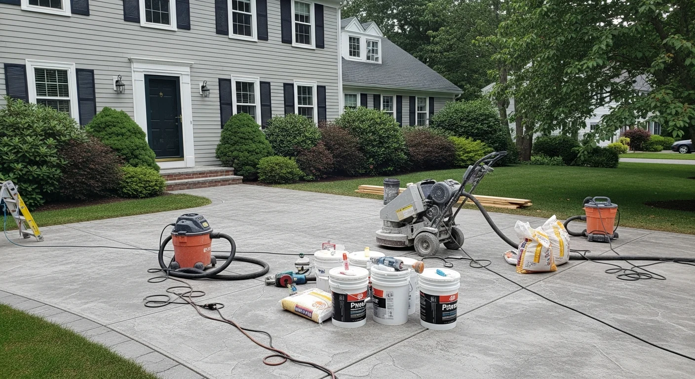 Coastal South Shore home with modern exterior renovation in progress, showing quality materials and professional installation setup.